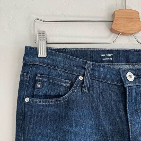 AG Adriano Goldschmied The Stilt Cigarette Leg Dark Wash Jeans Like New Size 28 - Picture 8 of 14